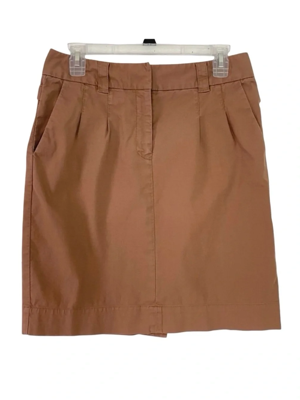 Anthropologie Elevenses Tan Skirt Womens Size 6 Small Safari Pleated Pockets